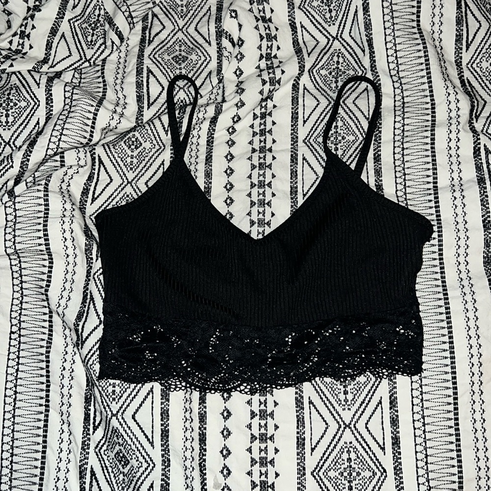 Laced Black Bra/CropTop